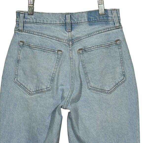 Abercrombie & Fitch 90s Ultra High Rise Straight Split Hem Jeans Womens 26/2 S - Picture 8 of 12